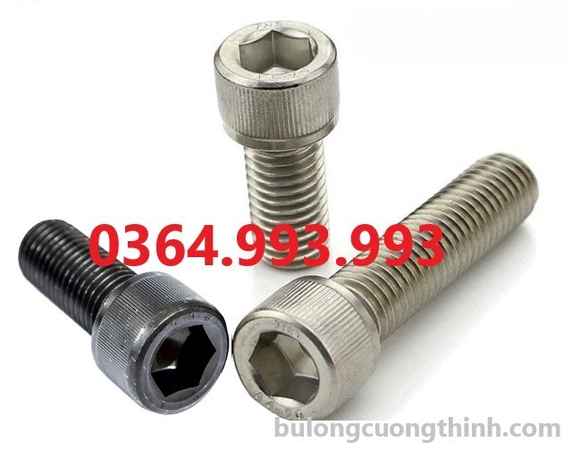 Gói 20 cái Bulong lục giác chìm M8x25, M8x30, M8x40, M8x50, M8x70. Chất liệu: INOX