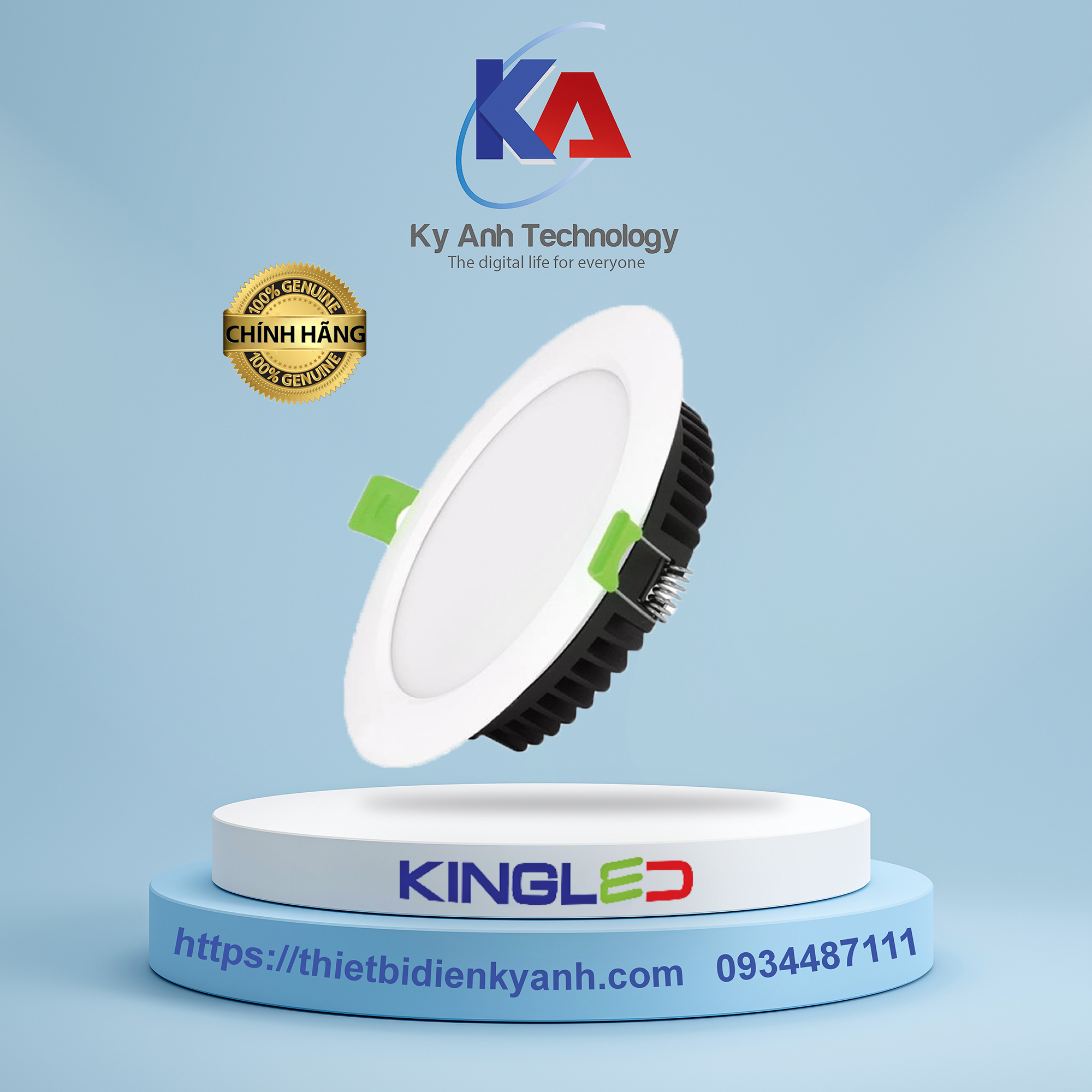 Đèn led âm trần trang trí đèn downlight Hàng chính hãng KINGLED cao cấp công suất 7w 9w 12w
