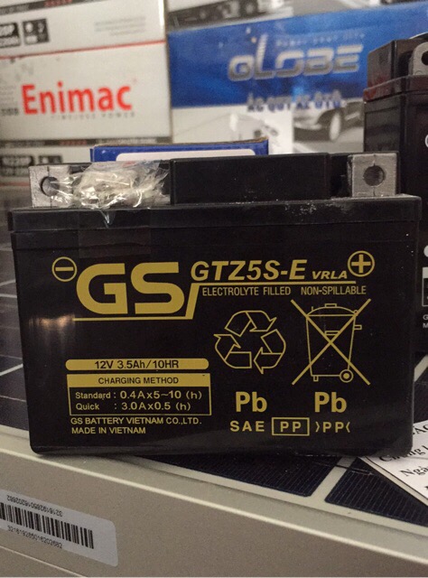 Bình Ắc quy GS GTZ5S - E ( 12 V - 3.5 Ah )