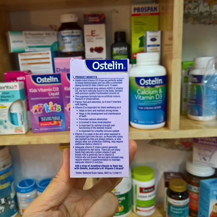Ostelin Infant Vitamin D3 Drops 2,4ml (Vitamin D3 dạng giọt)
