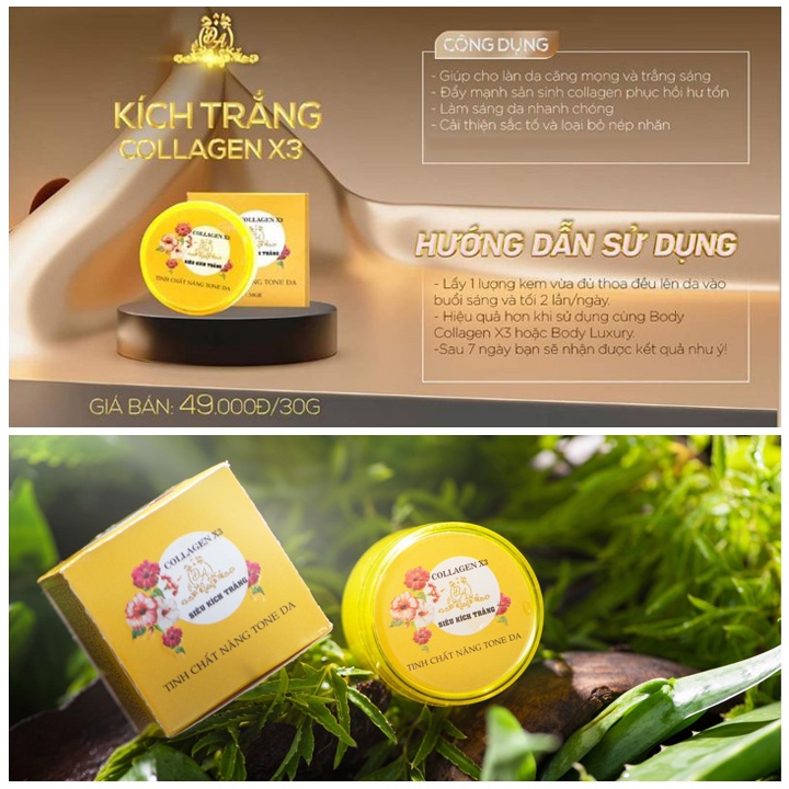 Kích Trắng Collagen X3