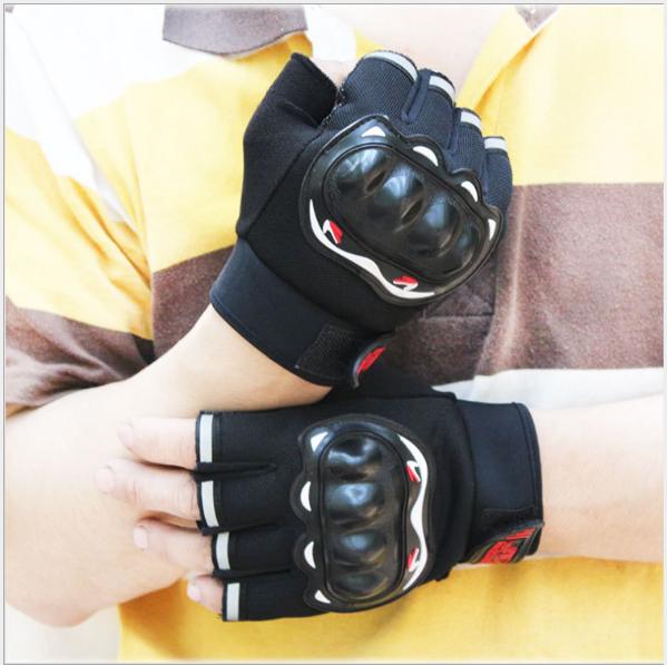 Găng tay xe máy, găng tay phượt Sport hở ngón có gù bảo vệ tay