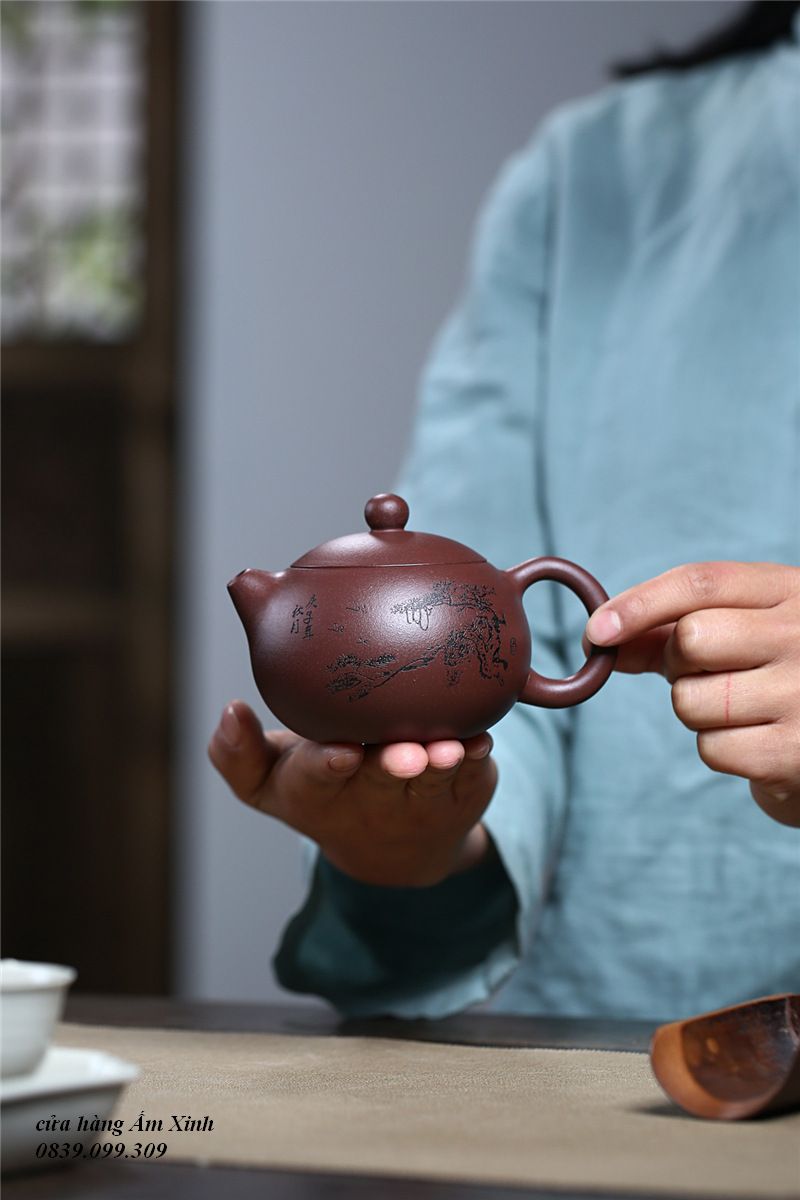 Ấm Tử Sa Nghi Hưng Tây Thi 180 ml (Tử Nê)