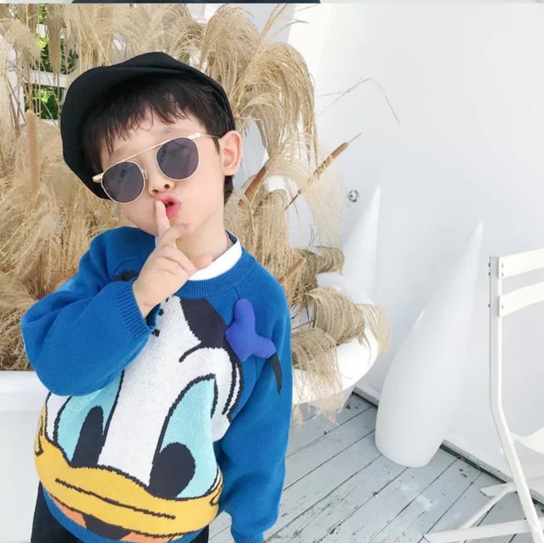 Áo len vịt Donan cho bé trai bé gái hàng Quảng Châu len mềm mịn siêu xinh
