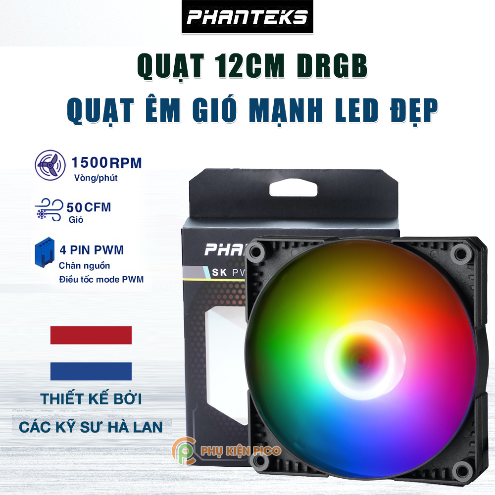 Quạt tản nhiệt PHANTEKS Metallic Gear Skiron 140mm - Quạt fan case 14cm không Led