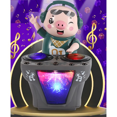 [HCM]Chú heo DJ năng động siêu dễ thương nhảy theo nhạc và đèn cho bé