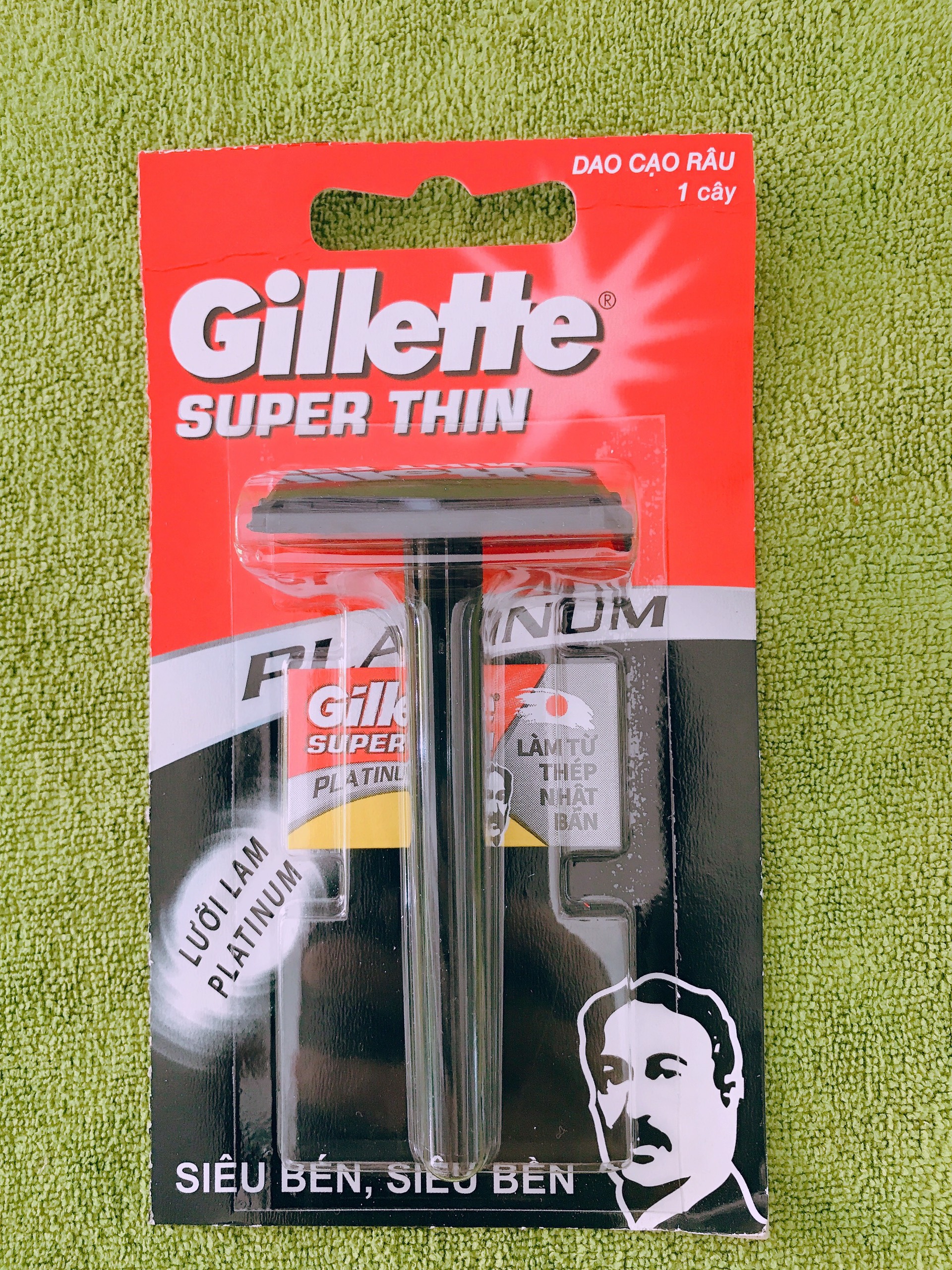 Bàn cạo râu GILLETTE cổ điển dùng bằng lưỡi lam  Tặng kèm 1 lưỡi lam