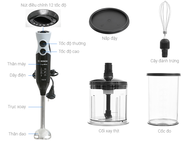 MÁY XAY CẦM TAY ĐA NĂNG BOSCH MSM67160