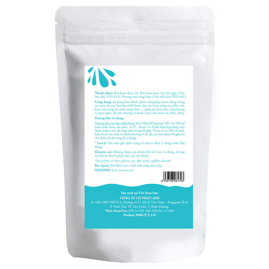 1 Túi Bột Whipping Cream Ciel -100g