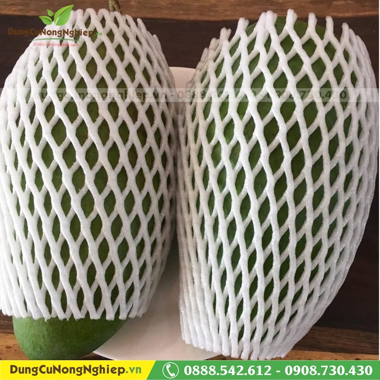 1kg Bao xốp lưới bao dưa, bưởi, thanh long màu trắng 22cm