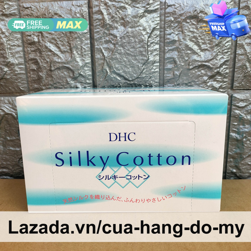 Bông tẩy trang DHC Silky Cotton hộp 80 miếng của Nhật cao cấp