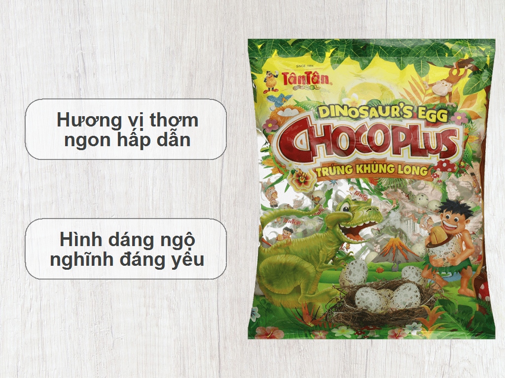 KẸO ĐẬU TRỨNG KHỦNG LONG TÂN TÂN GÓI 96GRB
