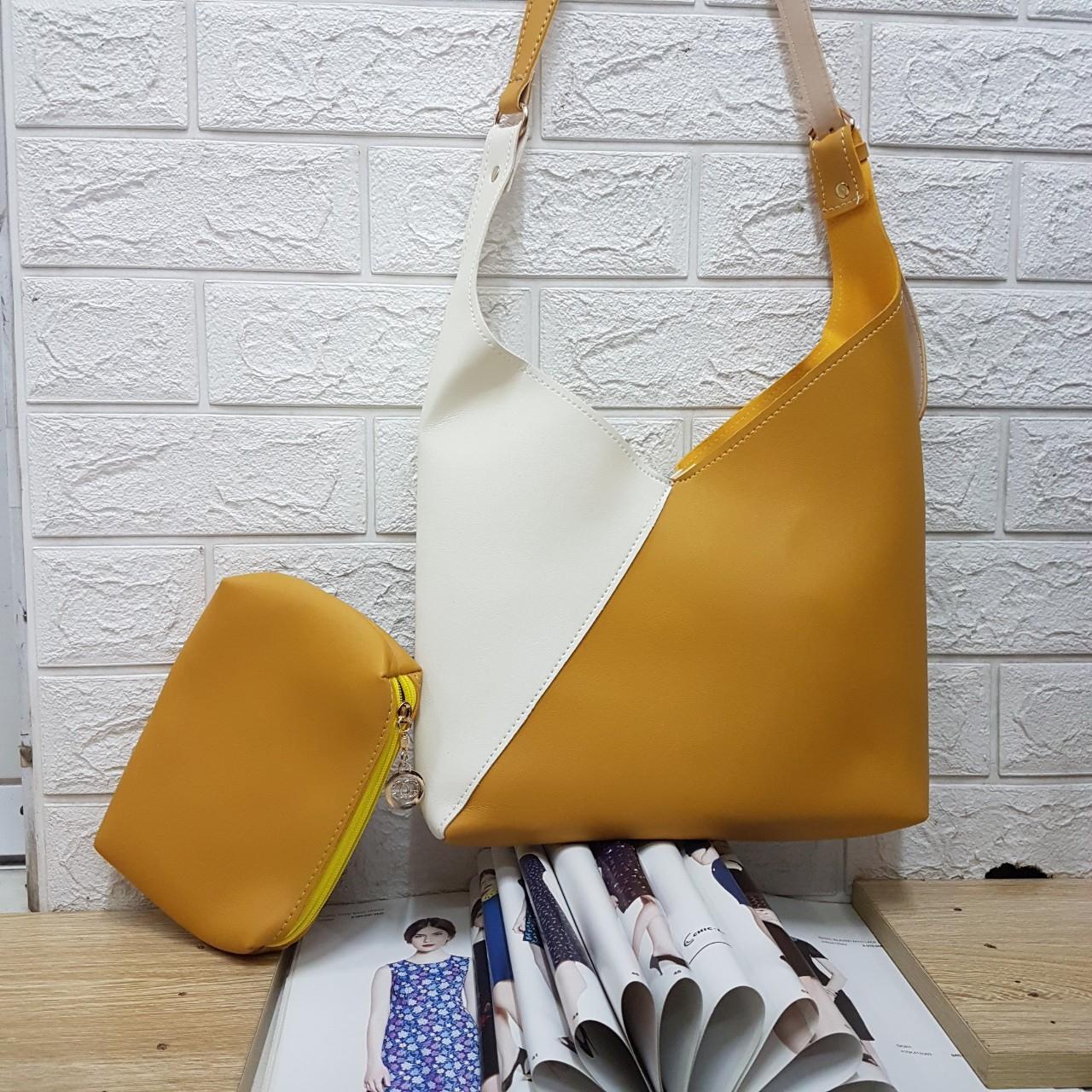 [ TẶNG KÈM VÍ] Túi da Chéo Vạt Cut - Out Bag Trẻ Trung