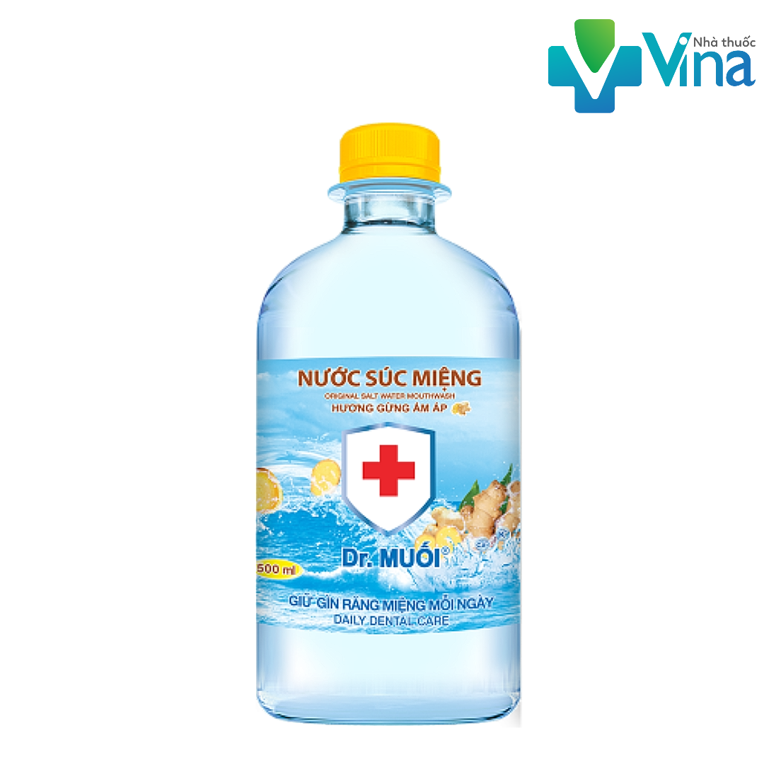 Nước súc miệng dr. muối hương gừng, chăm sóc răng miệng hiệu quả