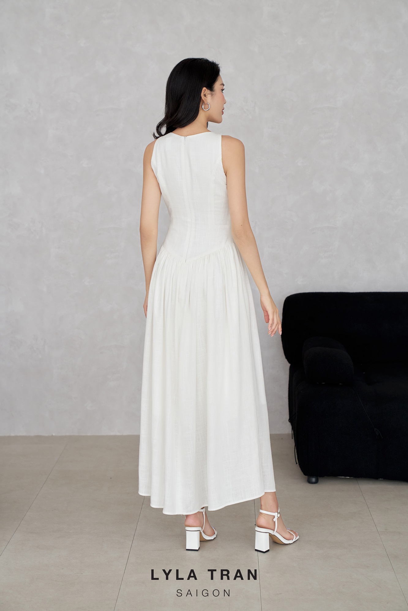 ĐẦM LINEN EO TAM GIÁC TÔN DÁNG (KATIE LINEN)