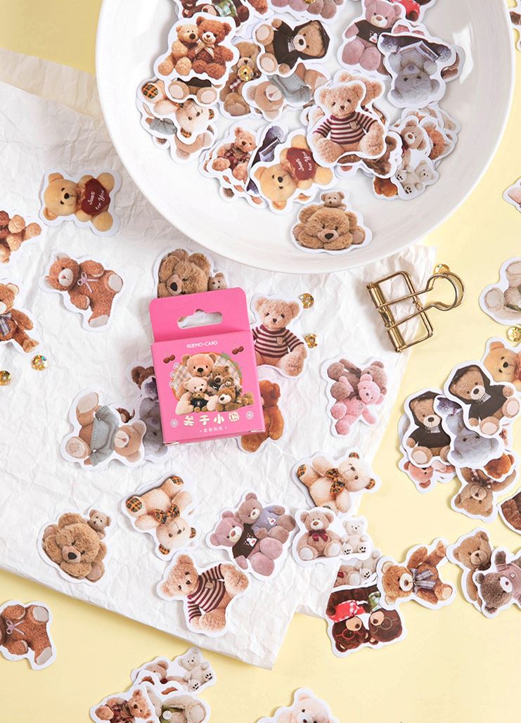 Bộ 46 Sticker Gấu bông đáng yêu E102