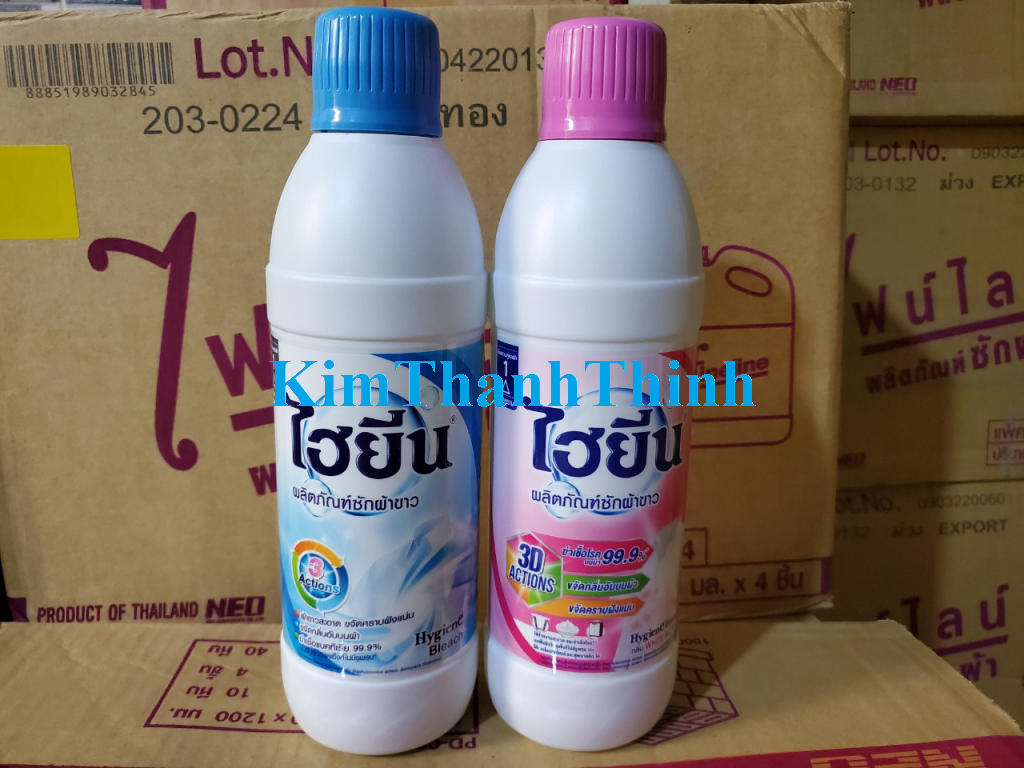 Nước tẩy quần áo trắng Hygiene Thái Lan chai 600ml