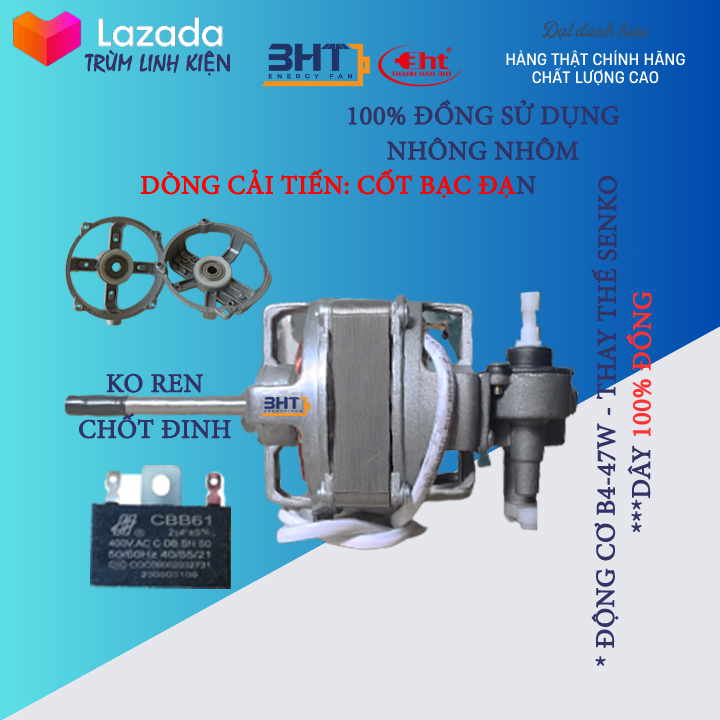 Moter B4 - 47W / 220V Thay Thế Quạt Senko - Asia