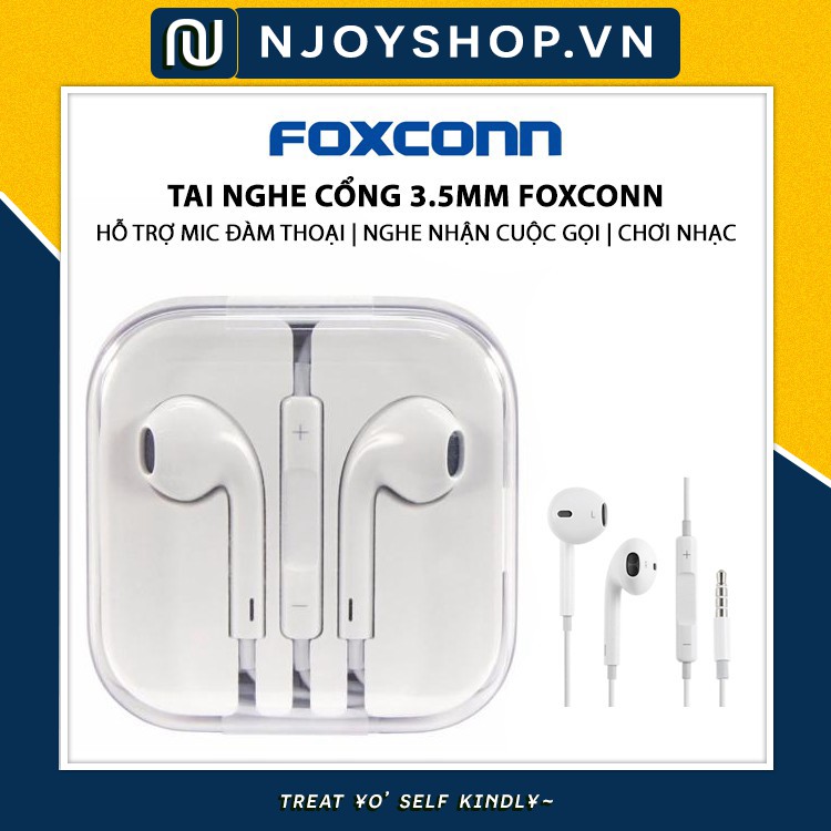 Tai Nghe Có Dây Iphone Foxconn chính hãng Jack cắm 3.5mm dành cho Iphone 5 5s 6 6s 6plus 6splus