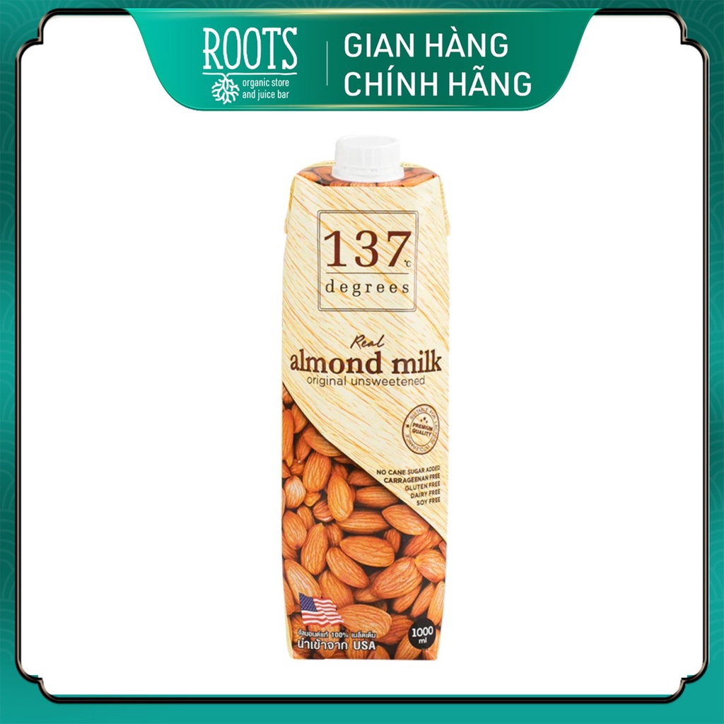 Sữa Hạnh Nhân Không Đường, Real Almond Milk, Unsweetened