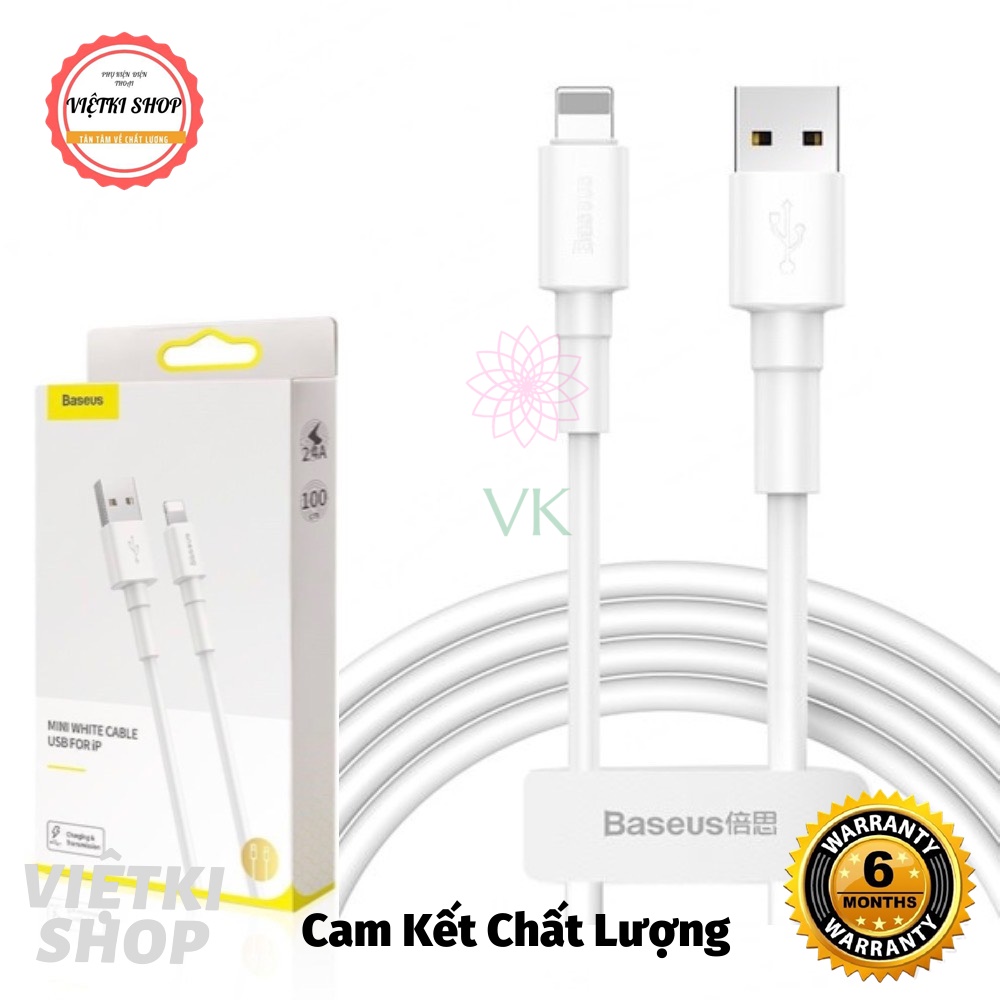 Cáp sạc nhanh Baseus Mini White dùng cho Smartphone/ Tablet (Type C/ Lightning/ Micro