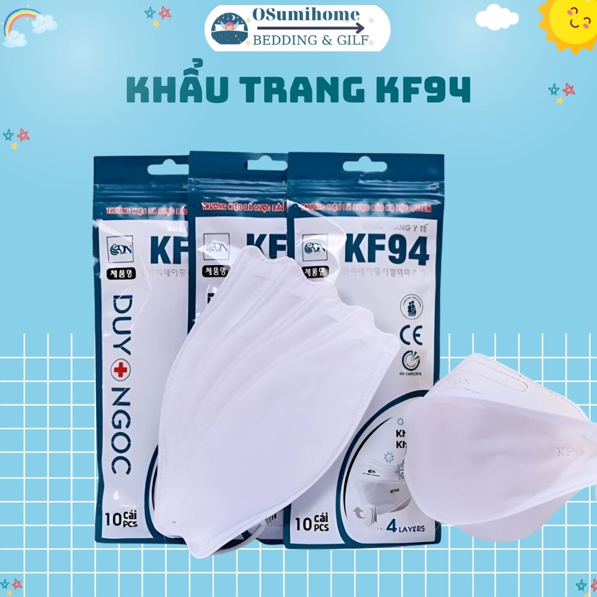 Khẩu trang y tế 4D Mask KF94 Duy Ngọc kiểu Hàn Quốc 4 lớp kháng khuẩn