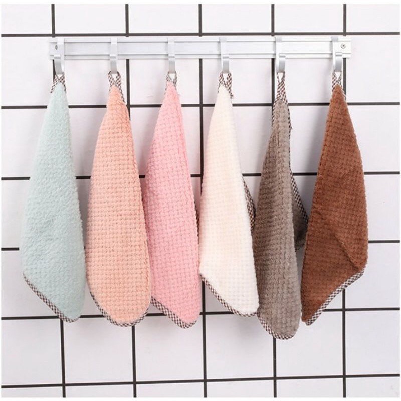 Set 10 khăn lau chén đĩa sợi len, khăn lau tay nhà bếp siêu thắm