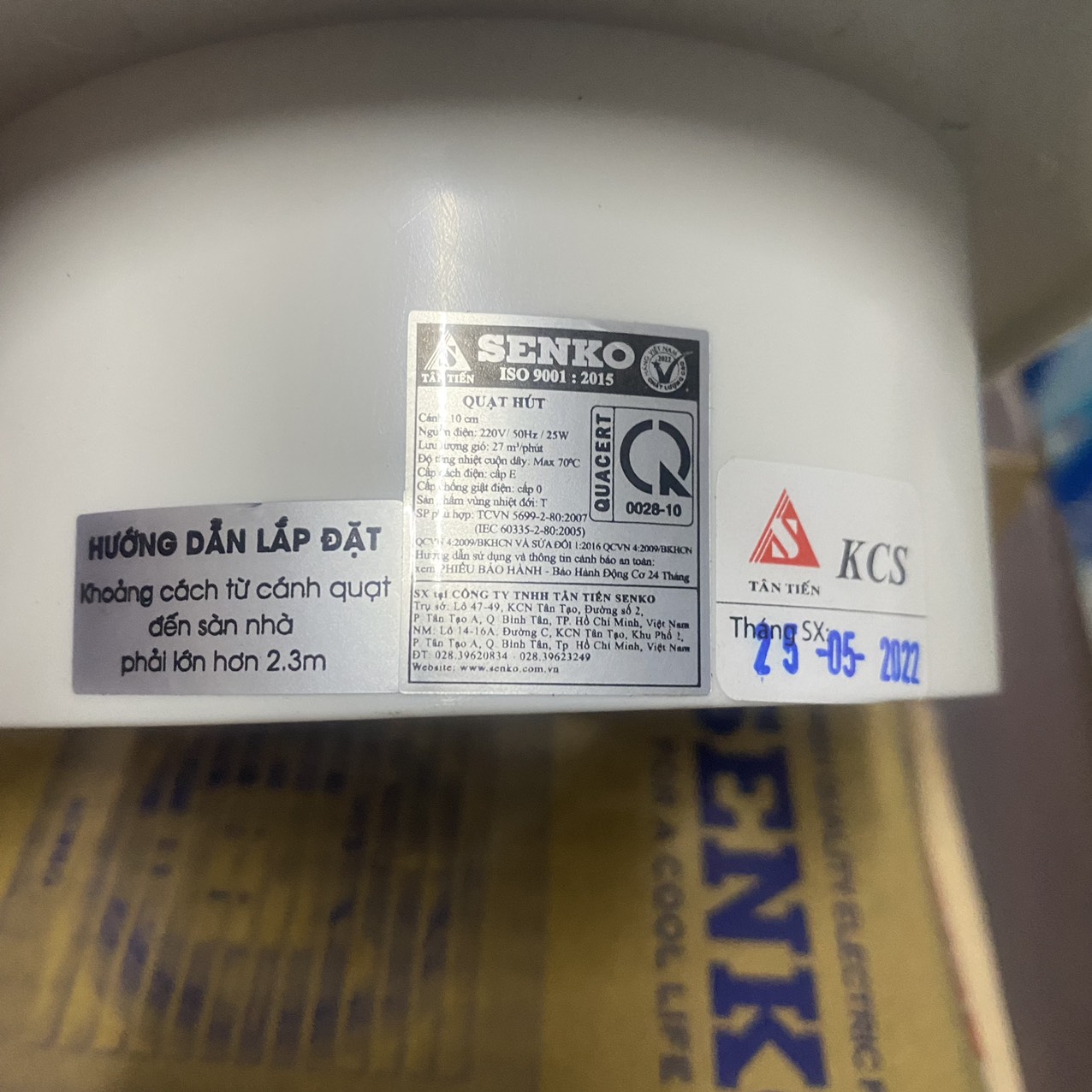 Quạt Máy Hút Gió SENKO H100 18x18