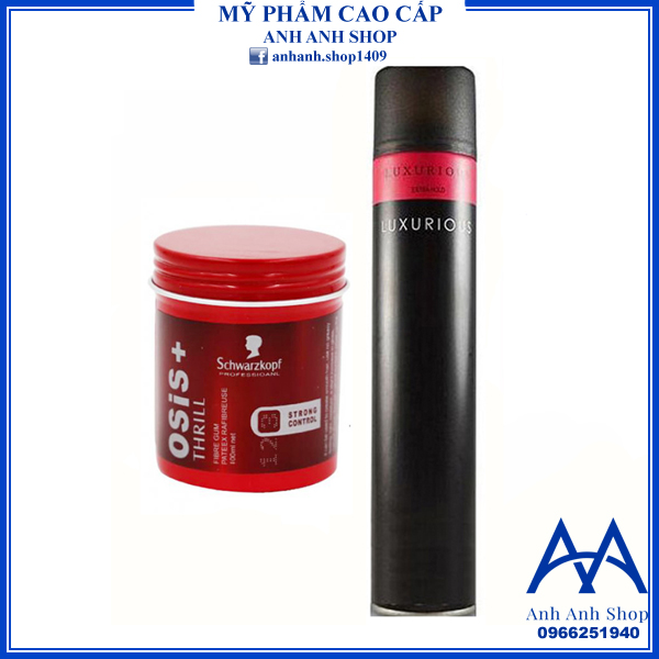 Combo Gôm luxurious và Sáp osis Tạo Kiểu Tóc