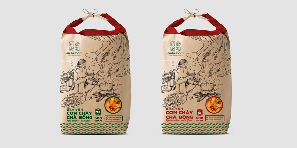 [HCM]Cơm cháy siêu chà bông cay 500gr GHIENFOODS