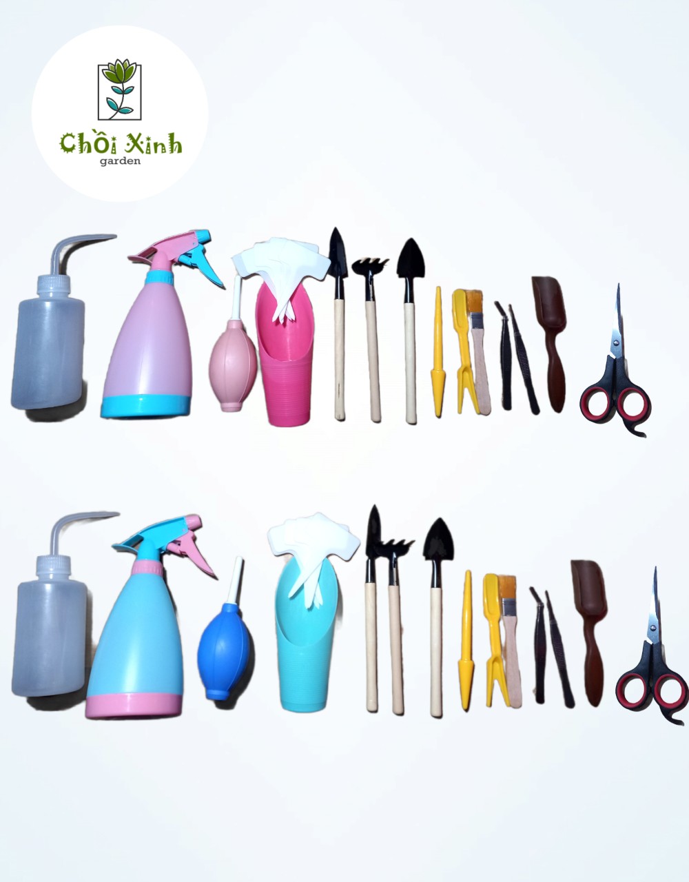 Set 15 món dụng cụ trồng sen đá xương rồng - bộ dụng cụ làm vườn mini