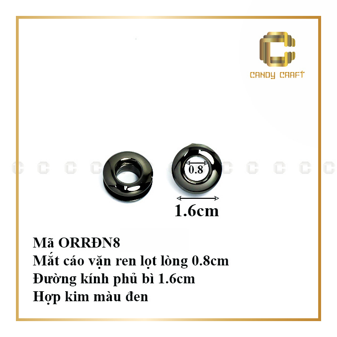 Mắt cáo (ôrê) vặn ren - phụ kiện làm túi xách