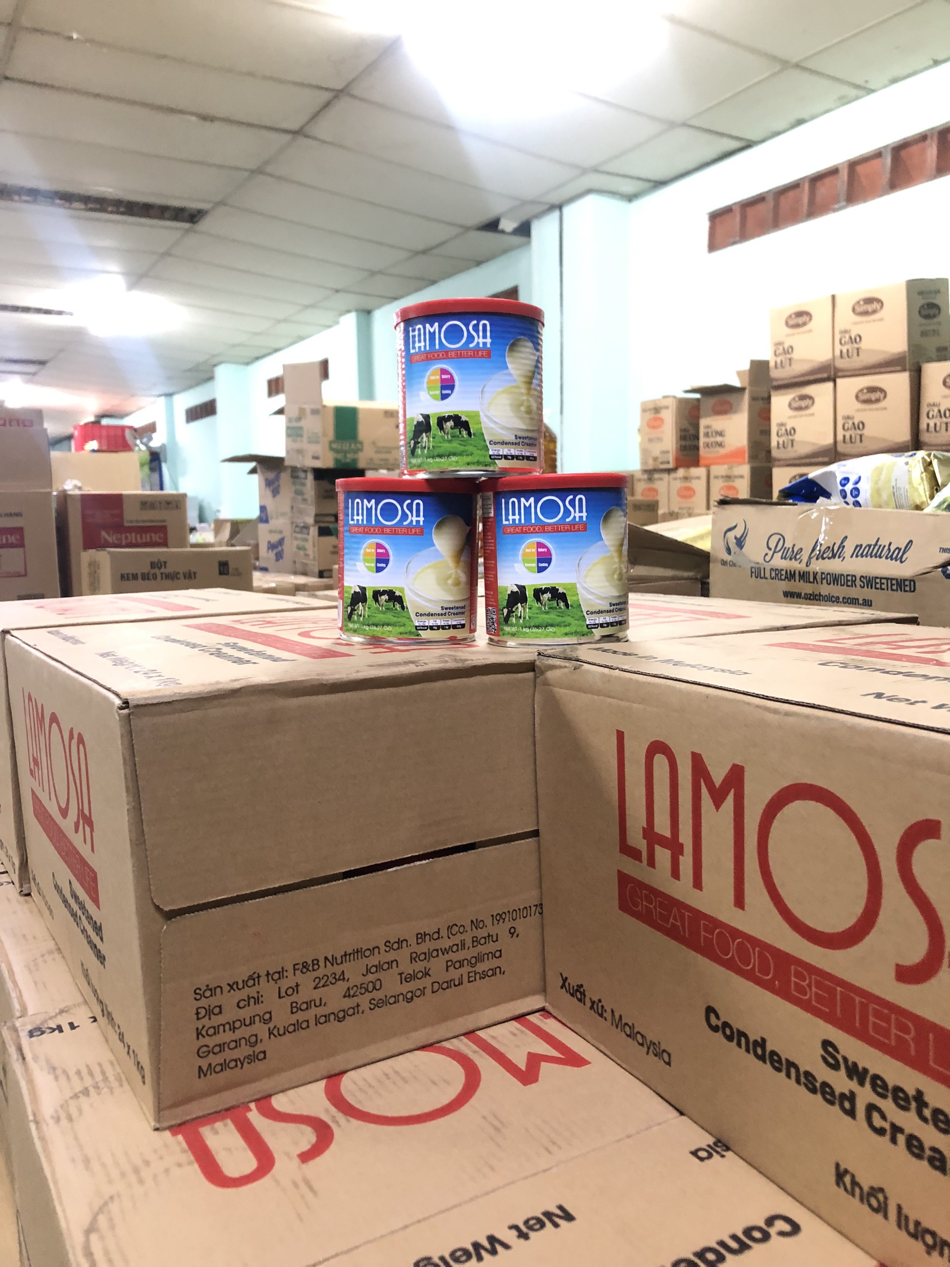 [Combo 4 Lon] Sữa Đặc Có Đường Cao Cấp LAMOSA - Lon 1Kg