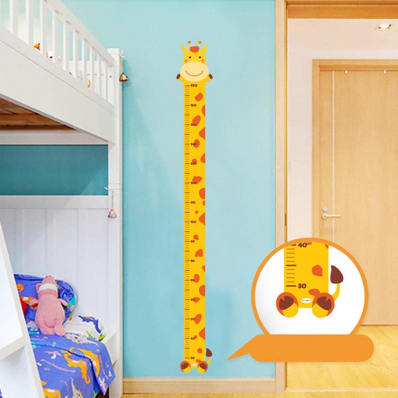 Decal dán tường - Thước đo chiều cao cho trẻ, kích thước đo 170cm