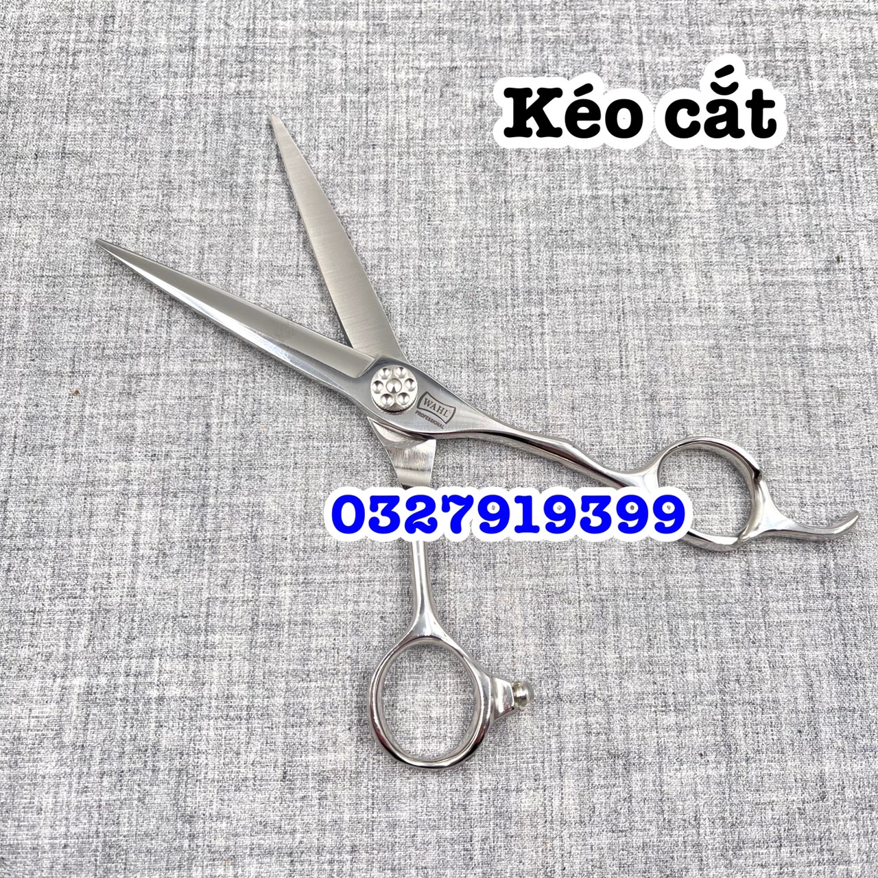 WAHL Kéo cắt tóc Nhật WAHL 6.0 in (Đ) - Kéo cắt tóc chuyên nghiệp, thép Nhật S440C, độ cứng trên 62HRC, lưỡi kéo sắc bén, thiết kế tay cầm thuận tiện