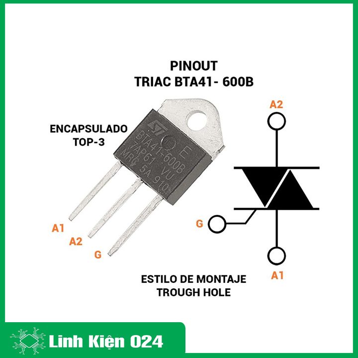 Triac BTA41-600B TO-3P điện áp 600V 40A