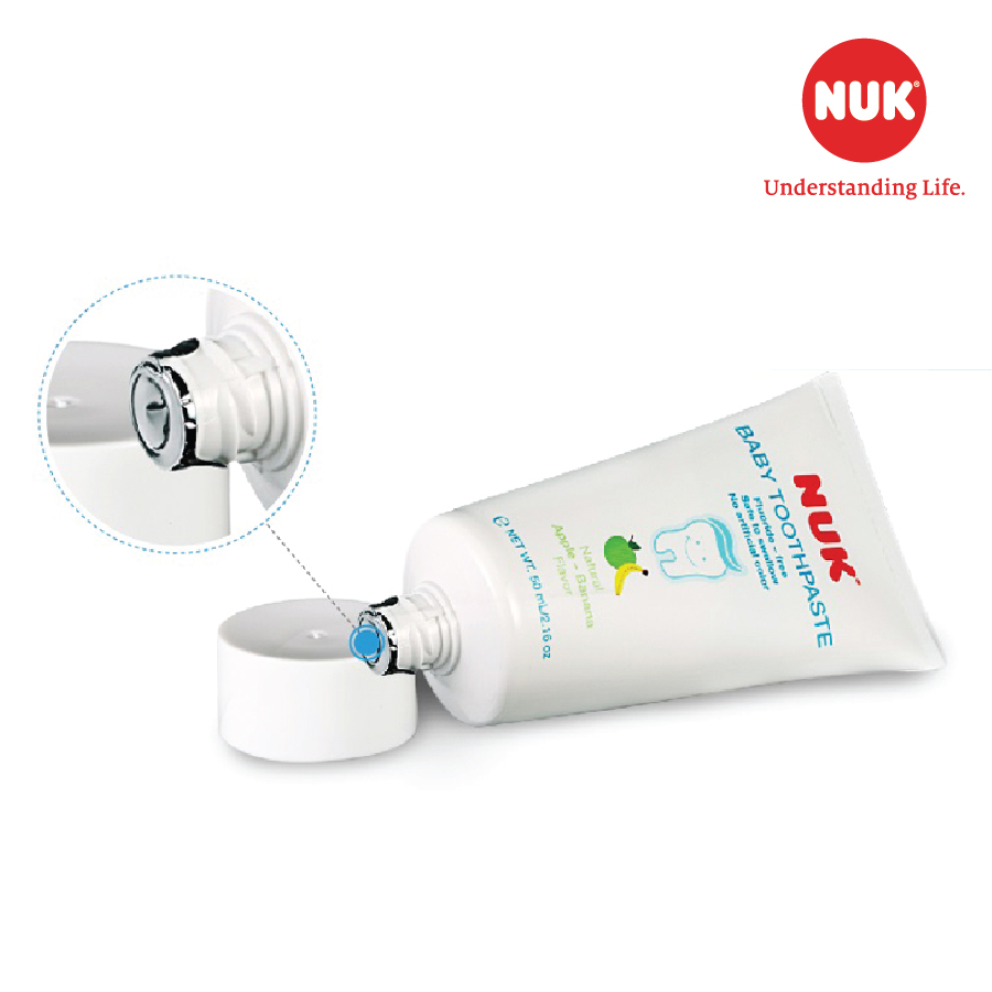 KEM ĐÁNH RĂNG TRẺ EM NUK KHÔNG FLOURIDE 3-36 THÁNG (50ML)