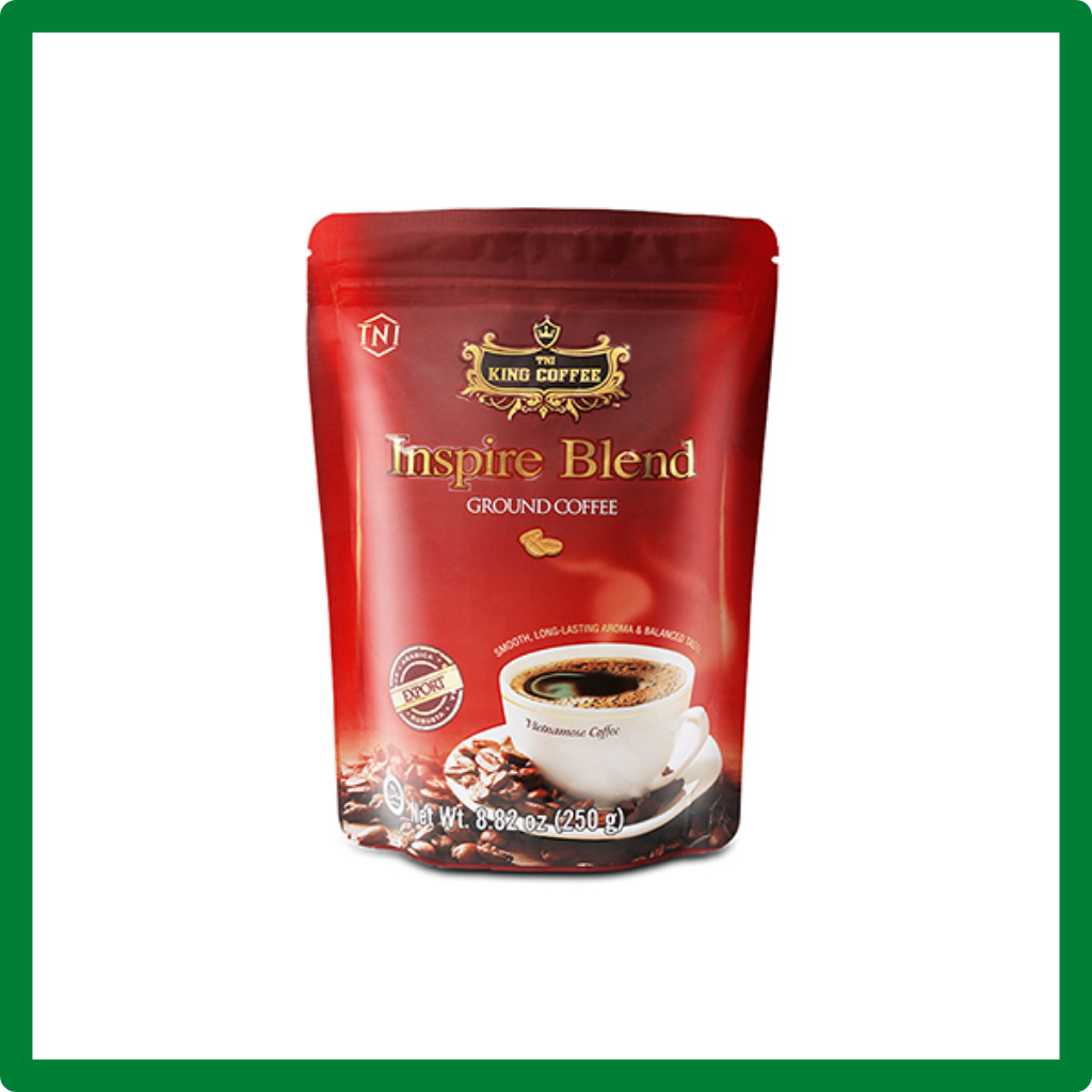Cà Phê Rang Xay Inspire Blend KING COFFEE - Túi 250g - phối trộn hoàn hảo 4 loại hạt café CULI Thượng Hạng