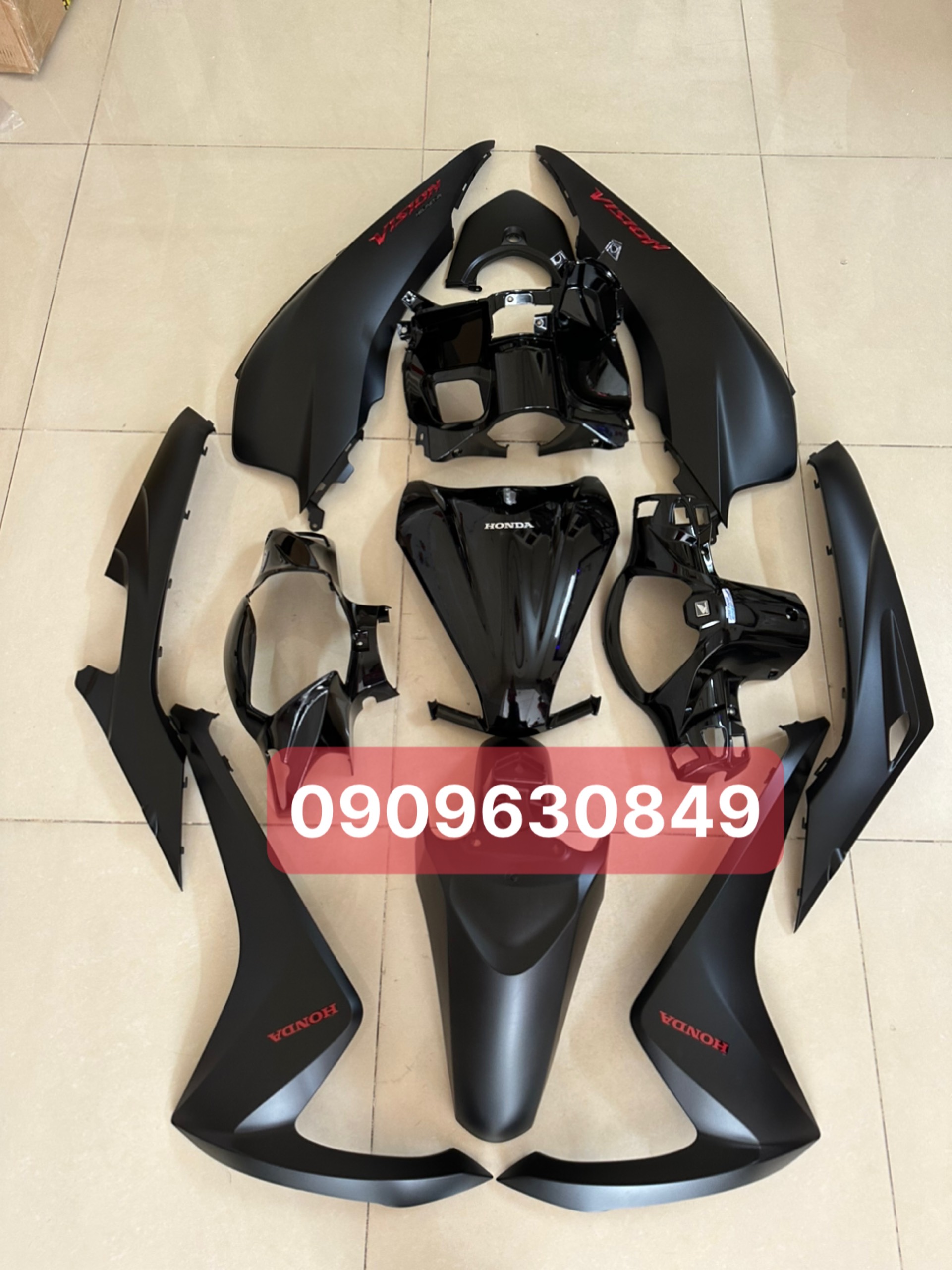 DÀN ÁO VISION ĐEN NHÁM ĐỜI 2015,2016,2017,2018,2019,2020 ZIN HÃNG HONDA