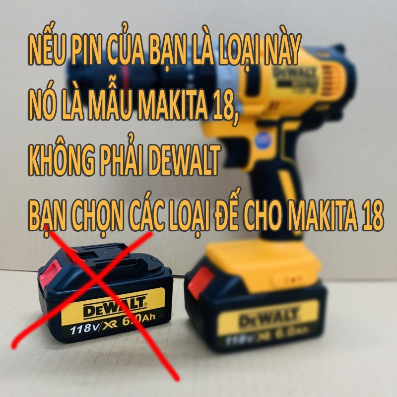 Đế pin Dewalt 20v ver.2 đã có tiếp điểm .