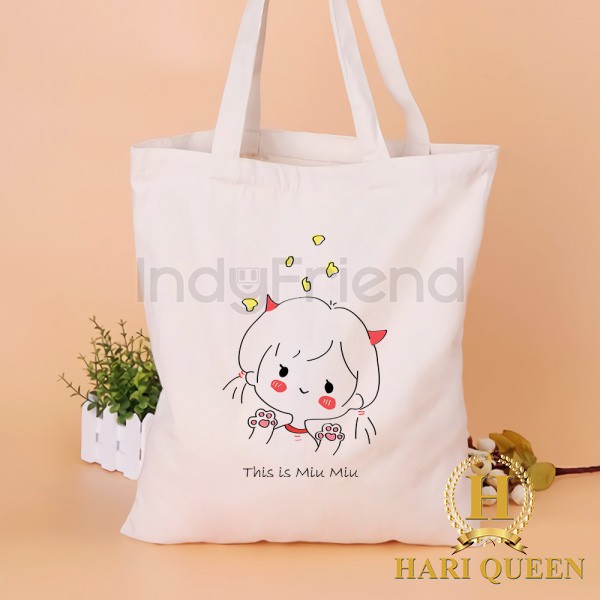 Túi vải cô gái miu miu dtr0720