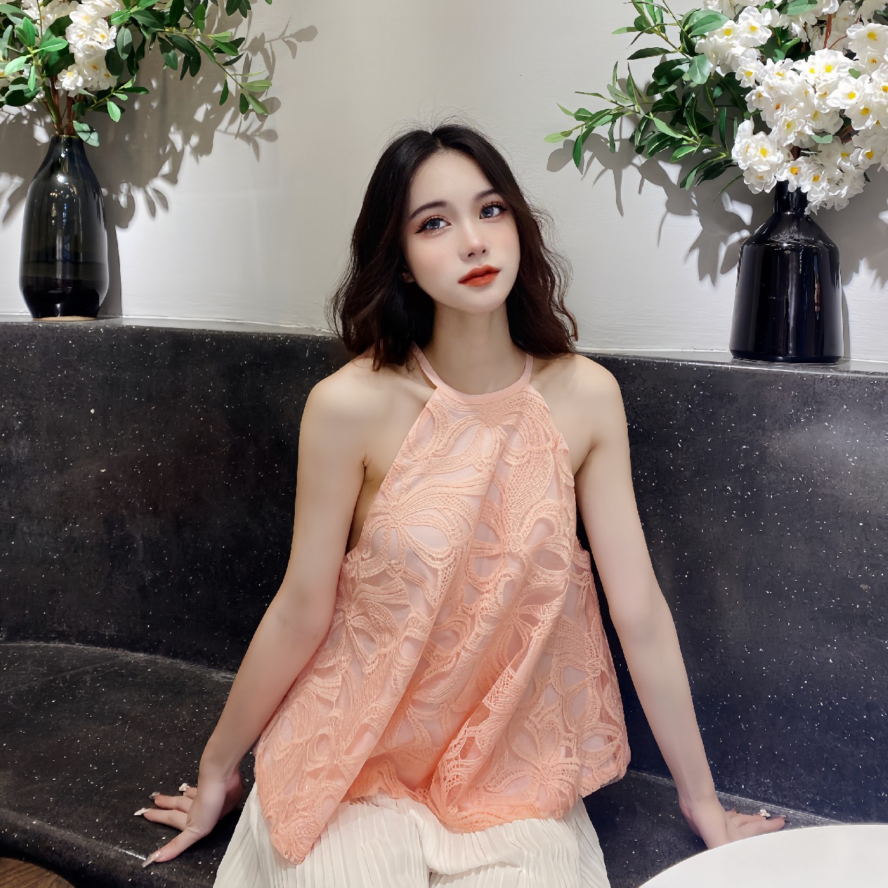 Áo yếm nữ dáng suông cổ tròn Linly Store A-YS3