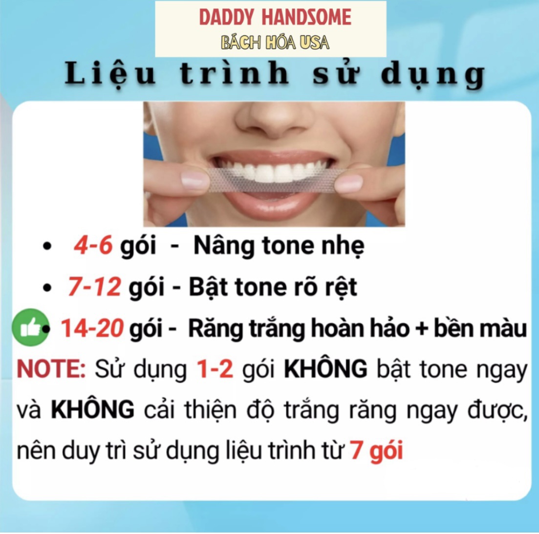 ( Fullbox 13 Gói ) Hộp Miếng Dán Trắng Răng Crest 3D White Sensitive - Chính Hãng Mỹ