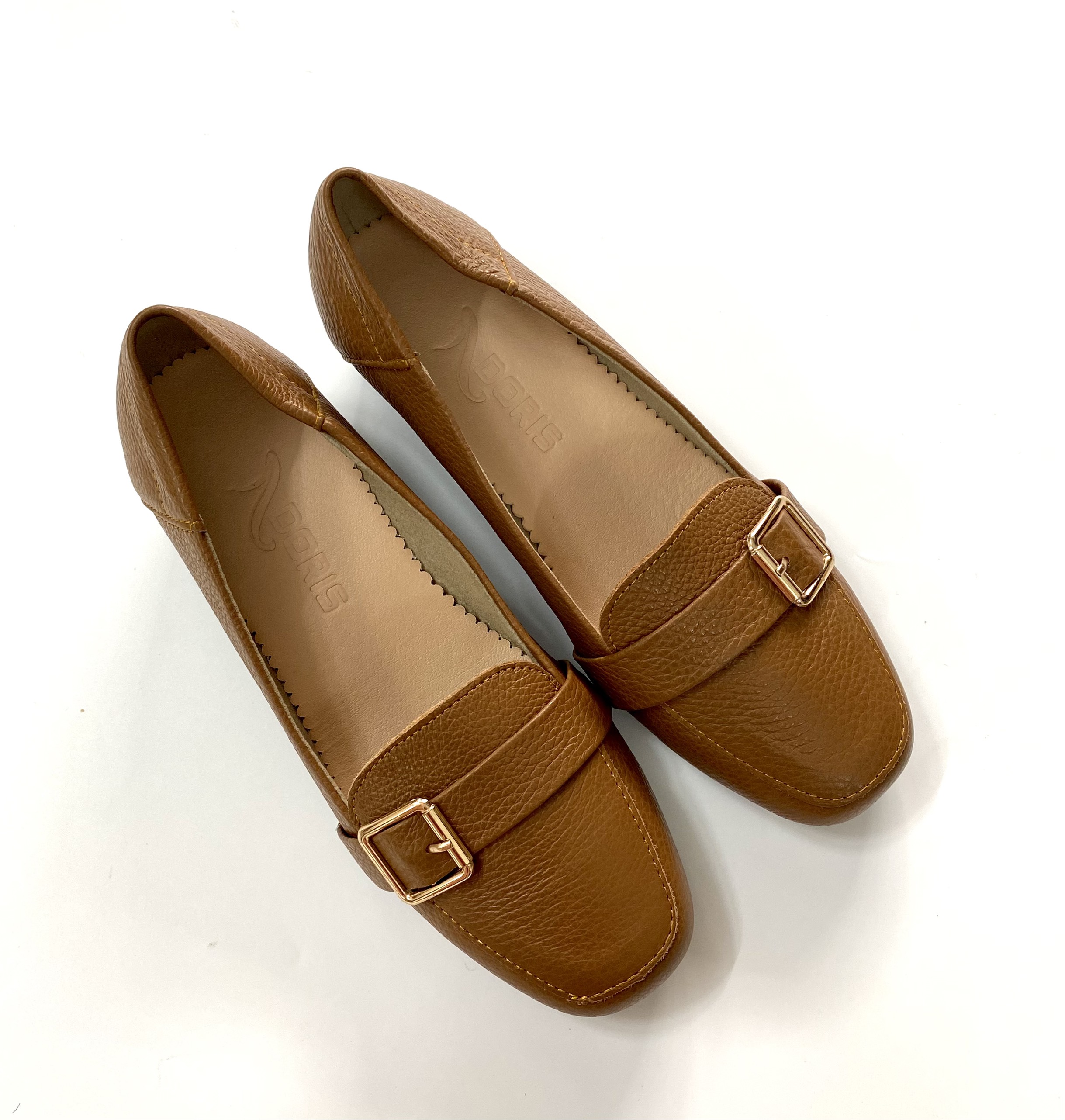 Giày đế xuồng da thật 3cm DN0307 - SIZE CHUẨN- CÓ BẢO HÀNH