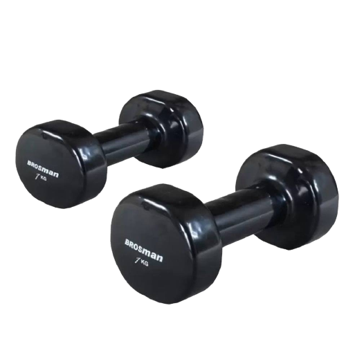 Tạ tay 7kg Brosman nhập khẩu (Tạ sắt 7kg màu đen)
