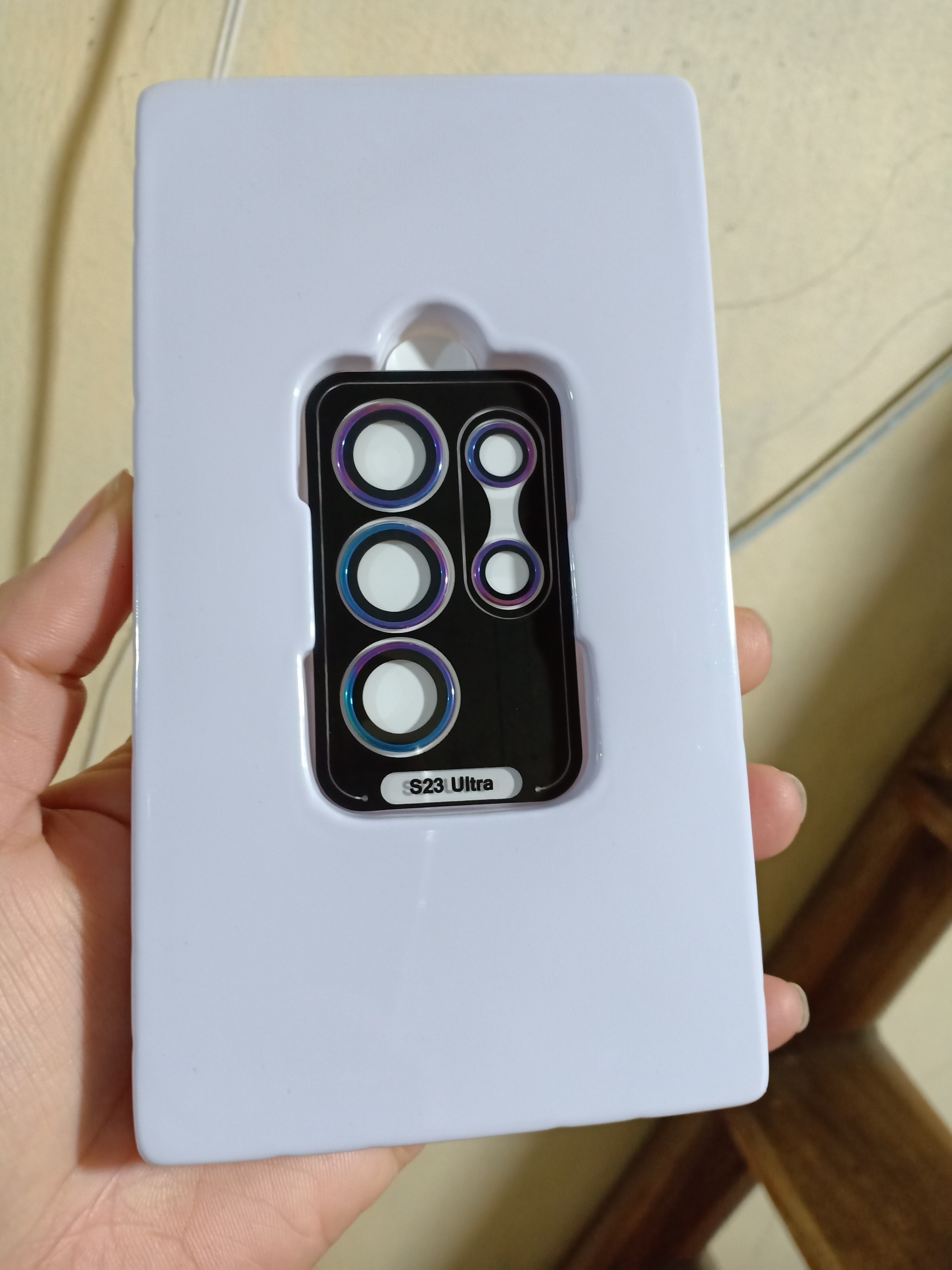 Bộ dán Camera 5 mắt rời ánh titan 7 màu cho Samsung S23 Ultra chính hãng