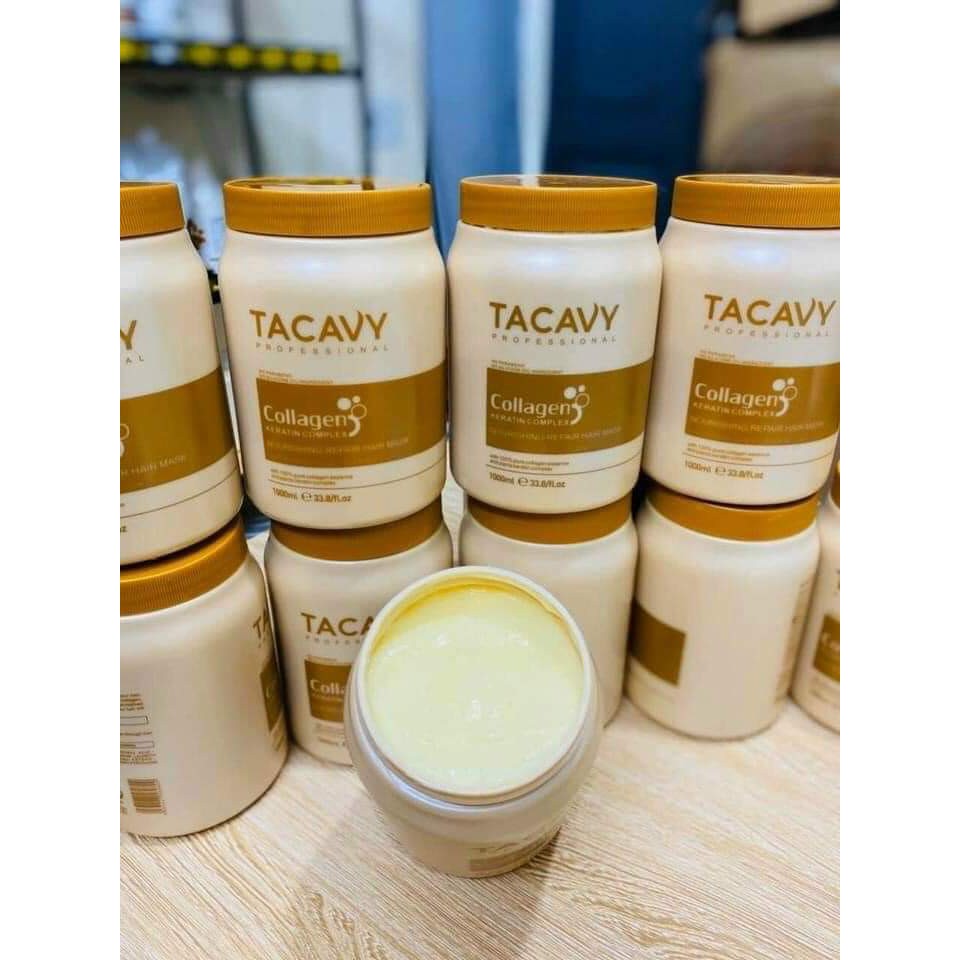 ♦️Freeship♦️ Kem Hâp-Ủ-Xả Collagen Tacavy 1000ML | Siêu mềm mượt tóc