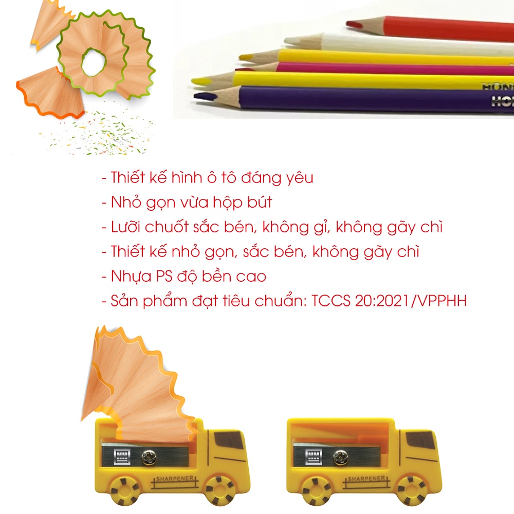 Combo 6 cái gọt chì hình xe Hồng Hà SP-04 (3533)