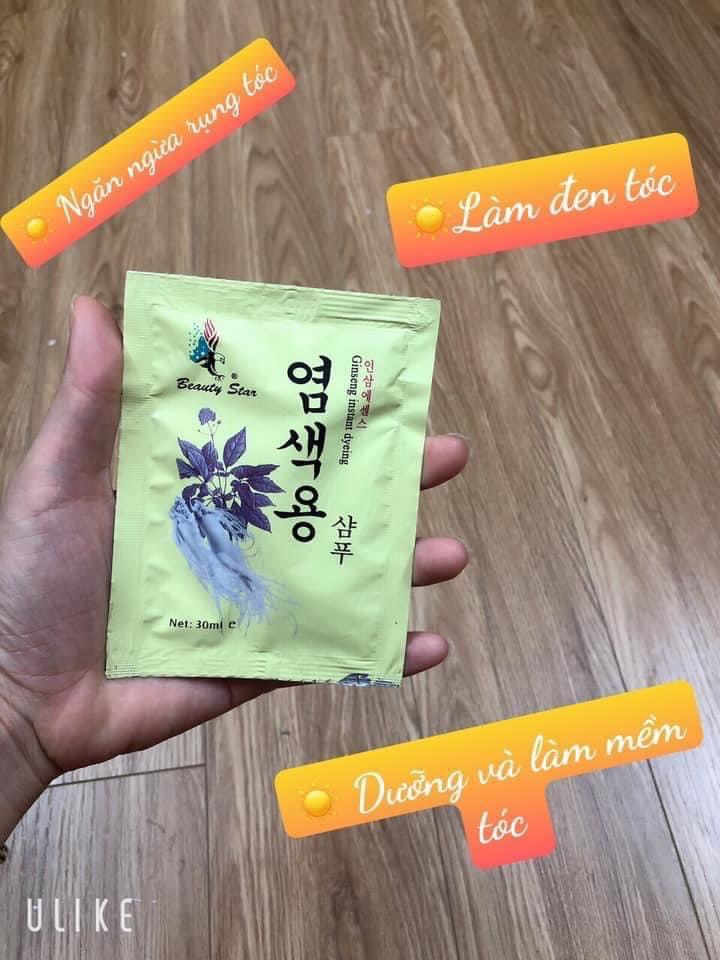 [HCM]Dầu Gội Thảo Dược Đen Tóc Beauty Star Hàn Quốc 30 ml