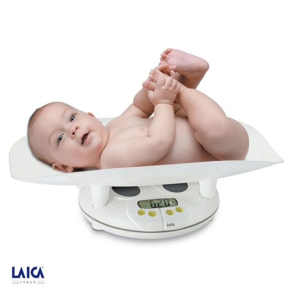 Cân sức khỏe trẻ sơ sinh điện tử Laica BF2051 - Dùng được đo chiều cao cho trẻ em bước nhảy 5g, cân tối đa 20kg cao cấp